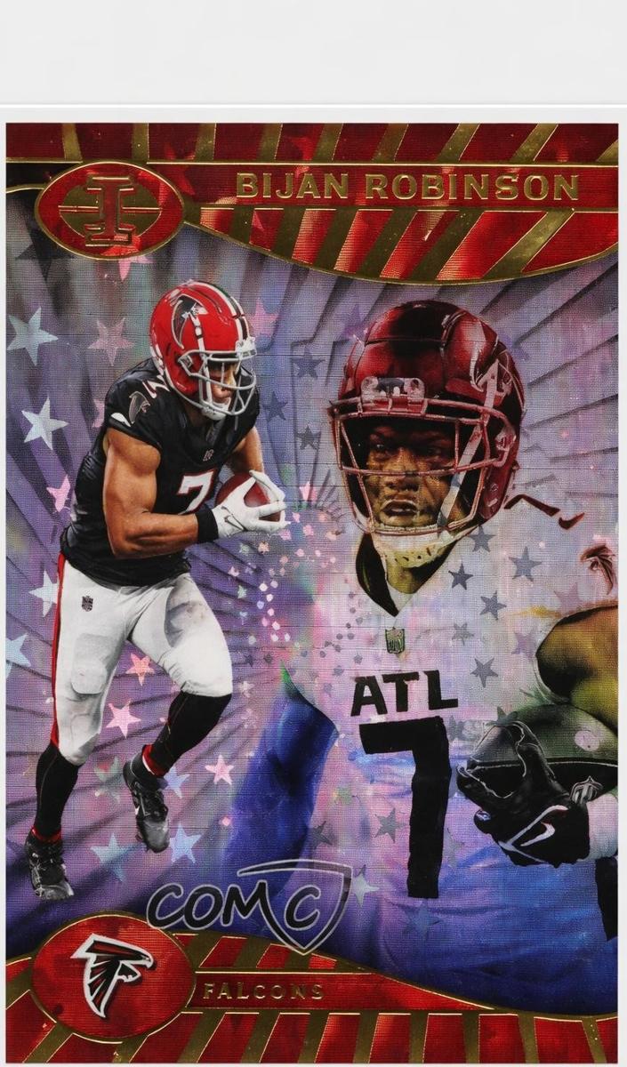 2024 Panini Illusions Football Galactic Trophy Collection Bijan Robinson #5