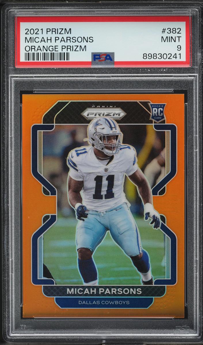 2021 Panini Prizm Football Orange Micah Parsons #382 BGS 7.5