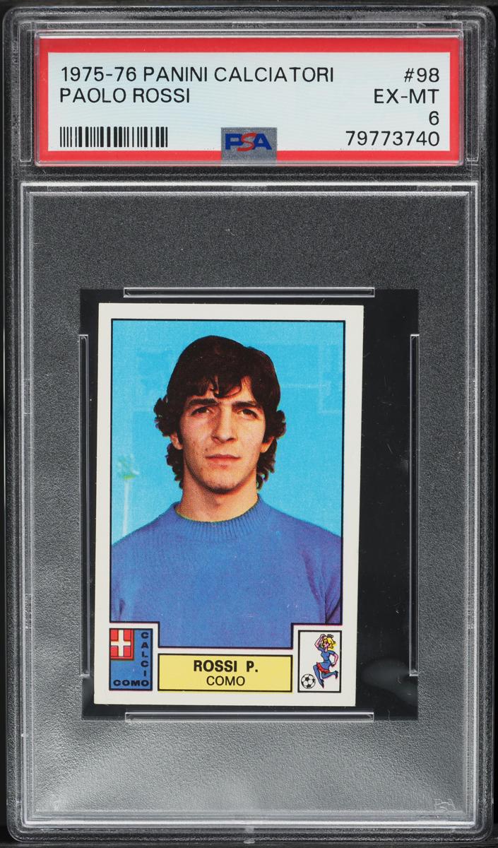 1975 Panini Calciatori Soccer Paolo Rossi #98 PSA 6