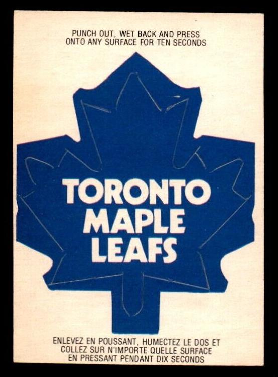 1972 O-Pee-Chee Team Logos Hockey Toronto Maple Leafs #NNO PSA 7