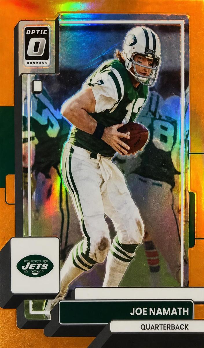 2022 Donruss Optic Football Orange Joe Namath #156 PSA 10