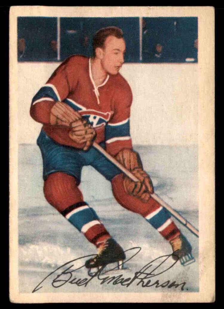 1953 Parkhurst Hockey Bud MacPherson #22 PSA 6