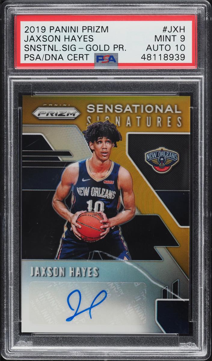2019 Panini Prizm Basketball Gold Prizm Jaxson Hayes #SS-JXH PSA 8.5