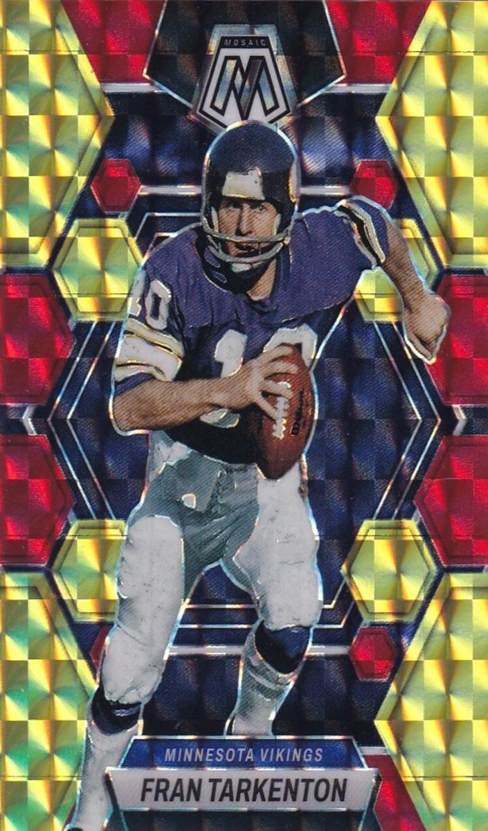 2023 Panini Mosaic Football Choice Fusion Red and Yellow Fran Tarkenton #159