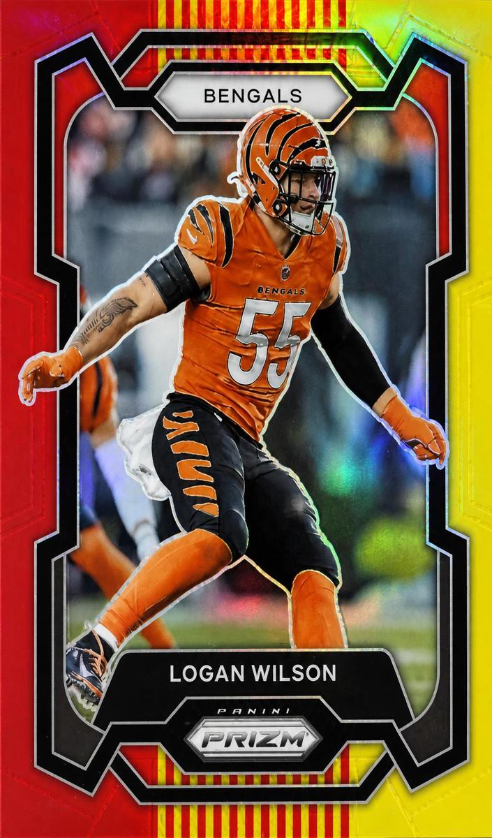 2023 Panini Prizm Football Red Yellow Logan Wilson #60 PSA 10