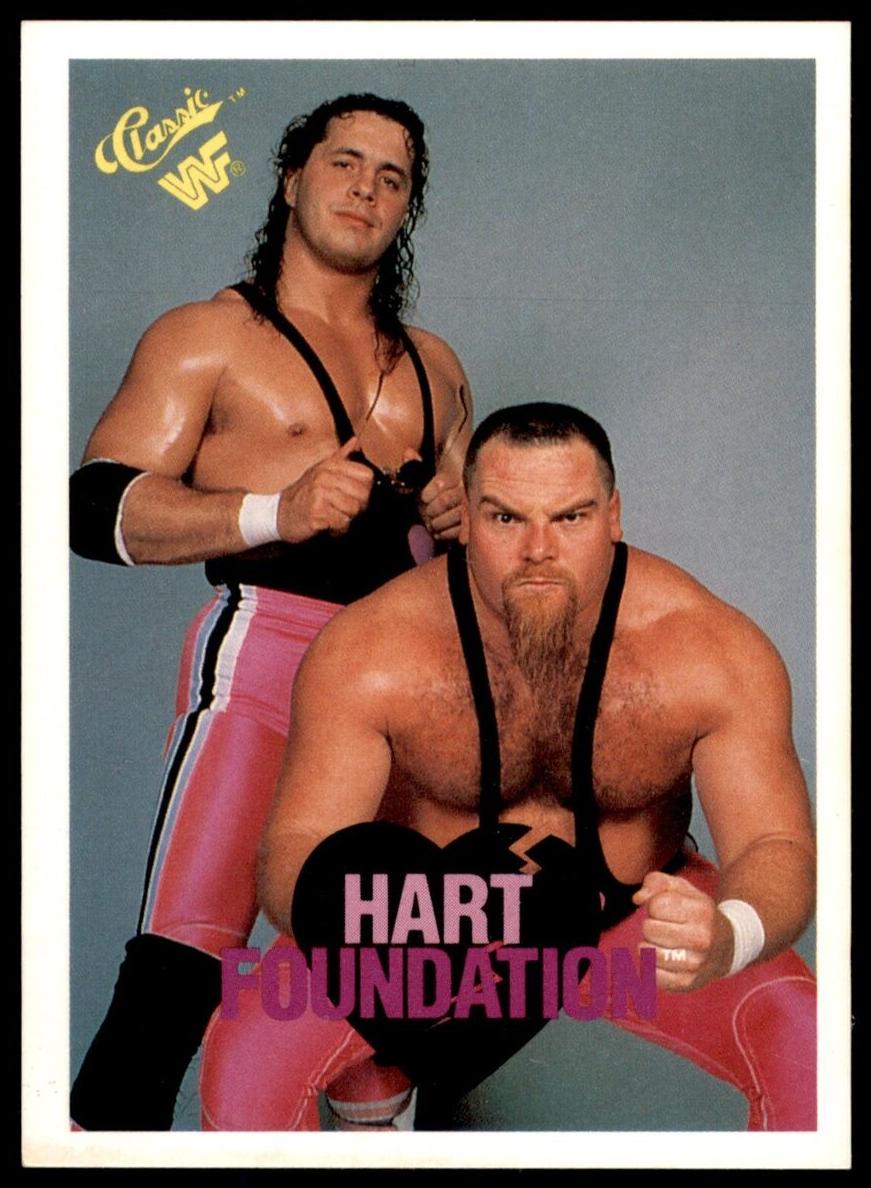 1990 Classic WWF Wrestling Hart Foundation #38 PSA 9