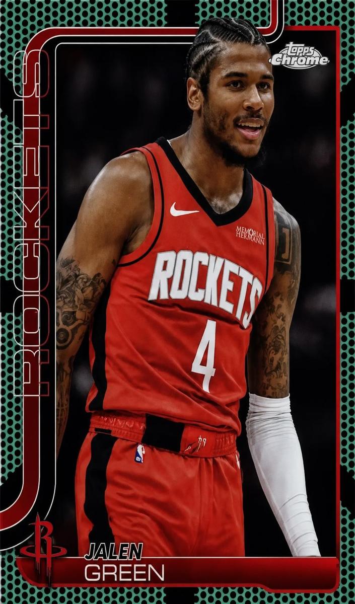 2025 Topps Chrome Basketball Aqua Refractor Jalen Green #58