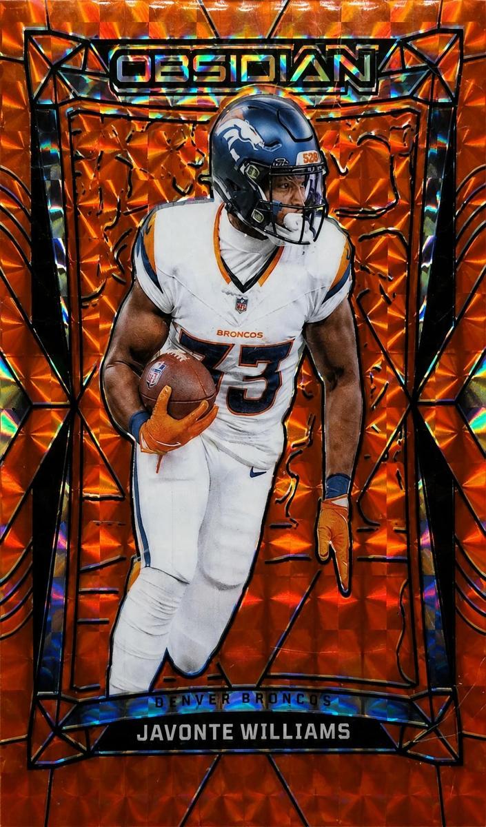 2024 Panini Obsidian Football International Orange Mosaic Javonte Williams #58