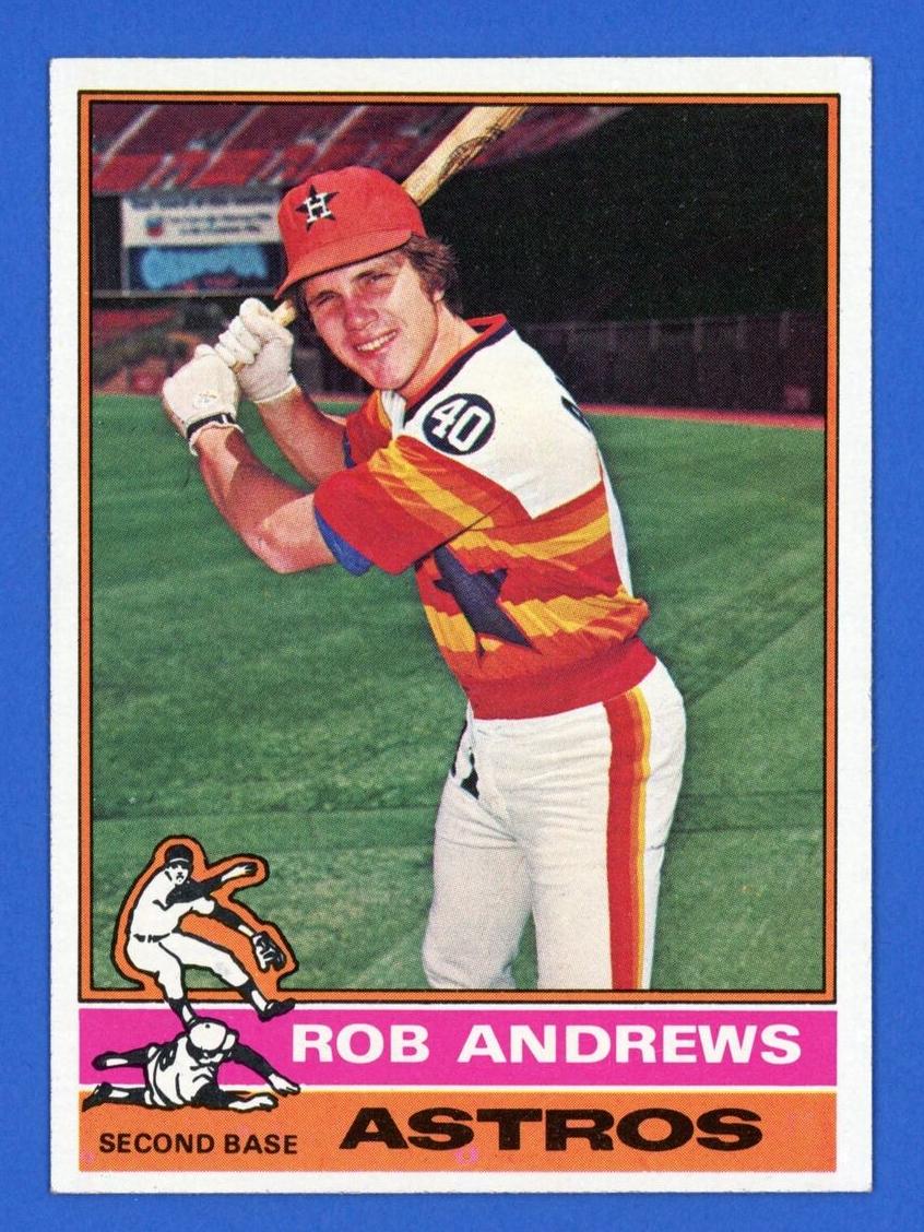 1976 Topps Baseball Rob Andrews #568 PSA 8