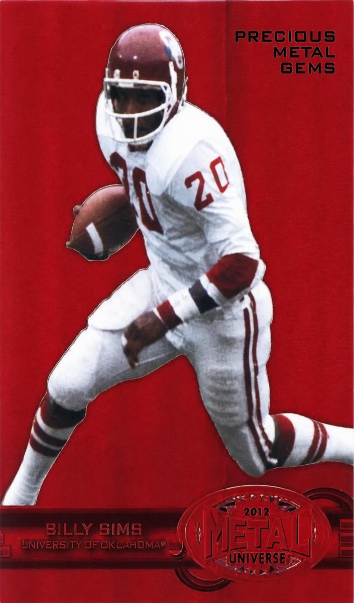 2012 Fleer Retro Football Red Billy Sims #M-11 PSA 8