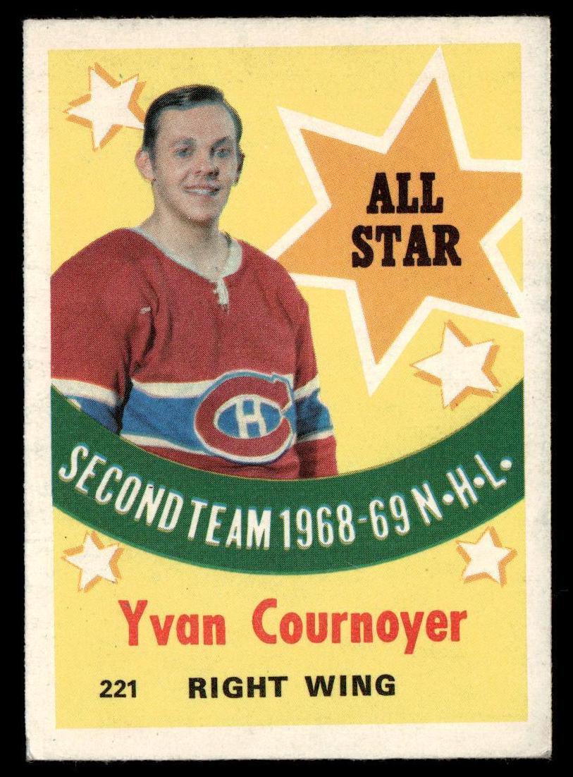 1969 O-Pee-Chee Hockey Yvan Cournoyer #221 PSA 7
