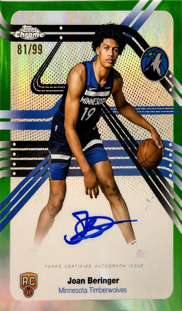 2025 Topps Chrome Basketball Green Refractor Joan Beringer #NS-JB PSA 10