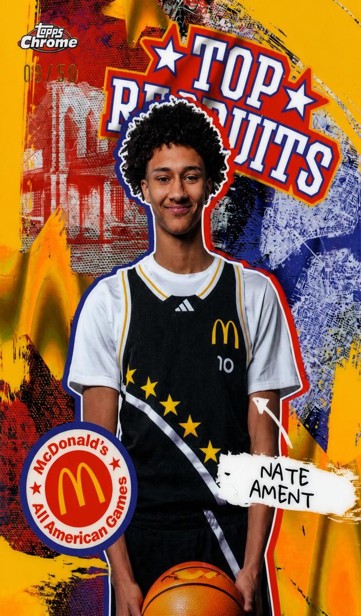 2025 Topps Chrome McDonald's All American Basketball Gold Refractor Nate Ament #TP-3