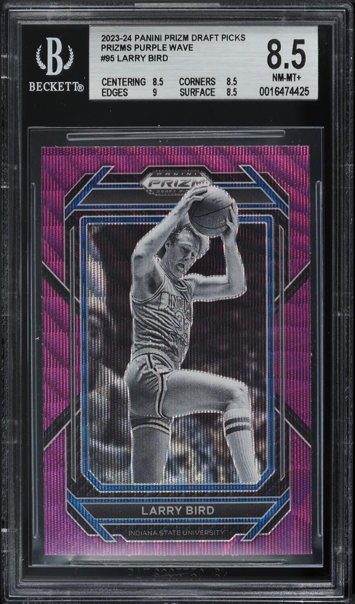 2023 Panini Prizm Draft Picks Basketball Purple Wave Larry Bird #95