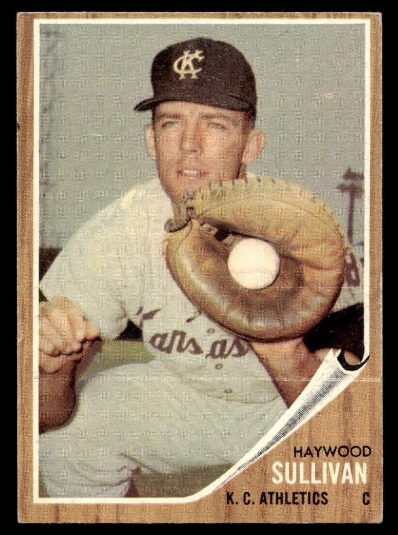 1962 Topps Baseball Green Tint Haywood Sullivan #184 PSA 7.5