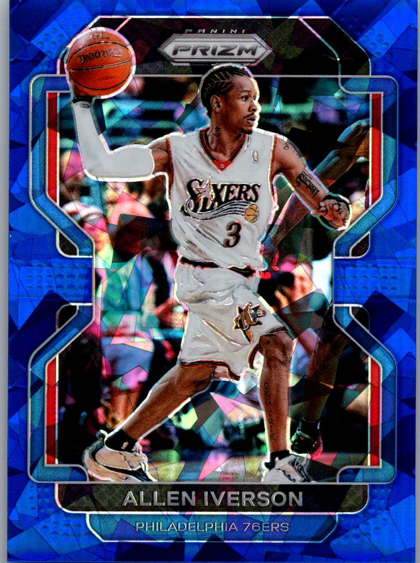 2021 Panini Prizm Basketball Blue Ice Allen Iverson #255