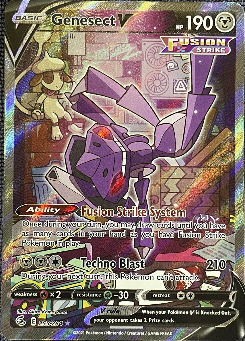 2021 Pokemon Fusion Strike Full Art Genesect #255 CGC 9