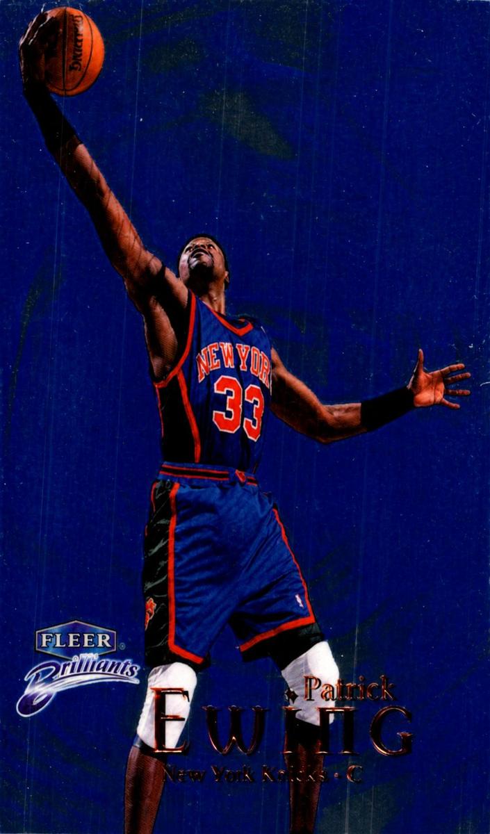 1998 Fleer Brilliants Basketball Blue Patrick Ewing #18