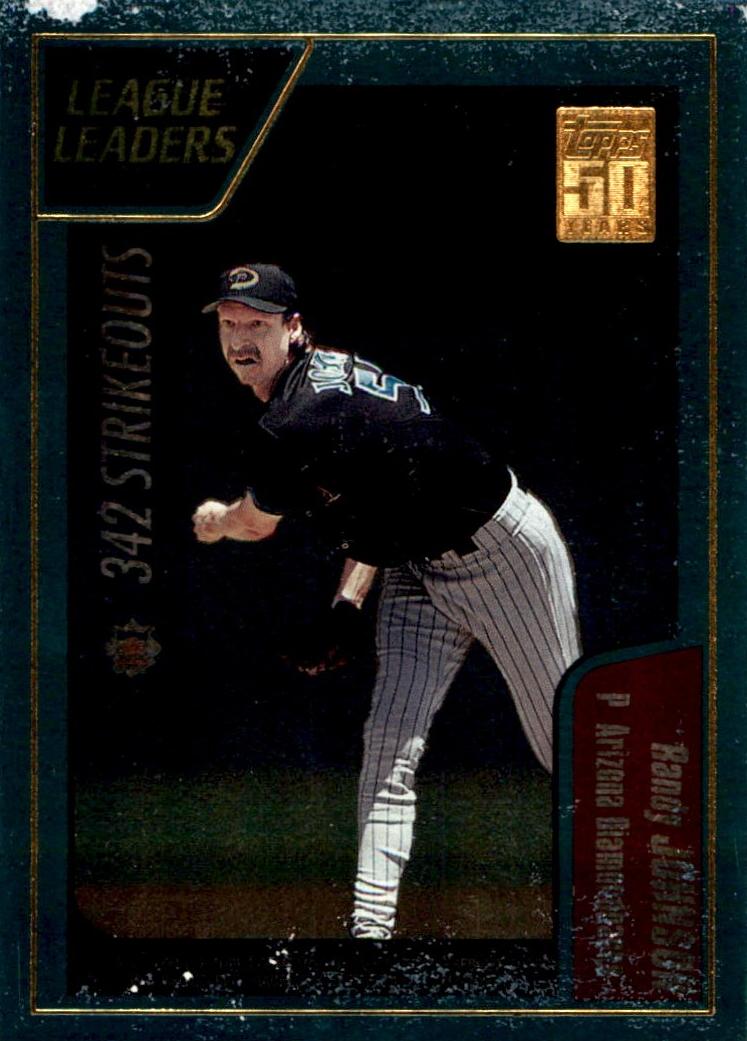 2001 Topps Baseball Randy Johnson / Pedro Martinez #399 SGC 7