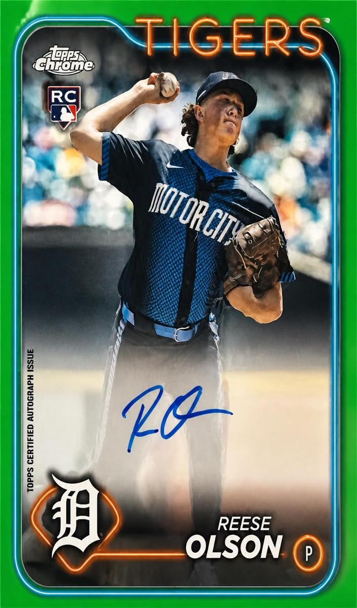 2024 Topps Chrome Baseball Green Reese Olson #RA-RO PSA 10