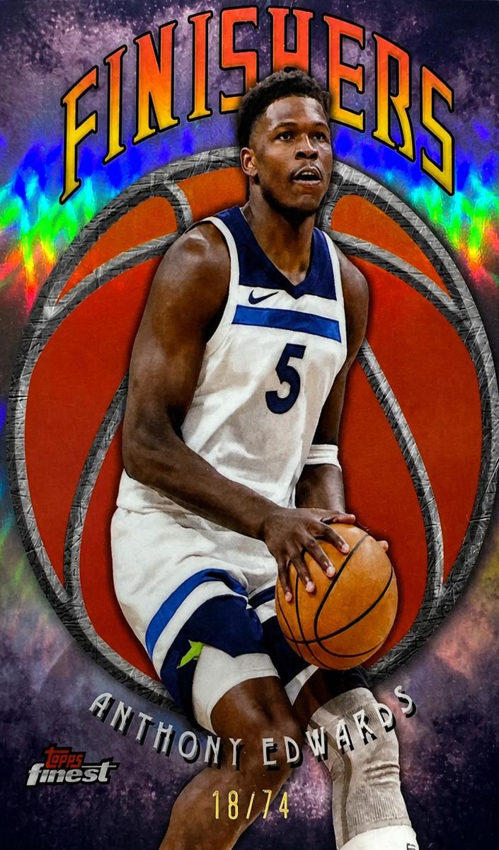 2024 Topps Finest Basketball Die-Cut Refractor Anthony Edwards #F-4