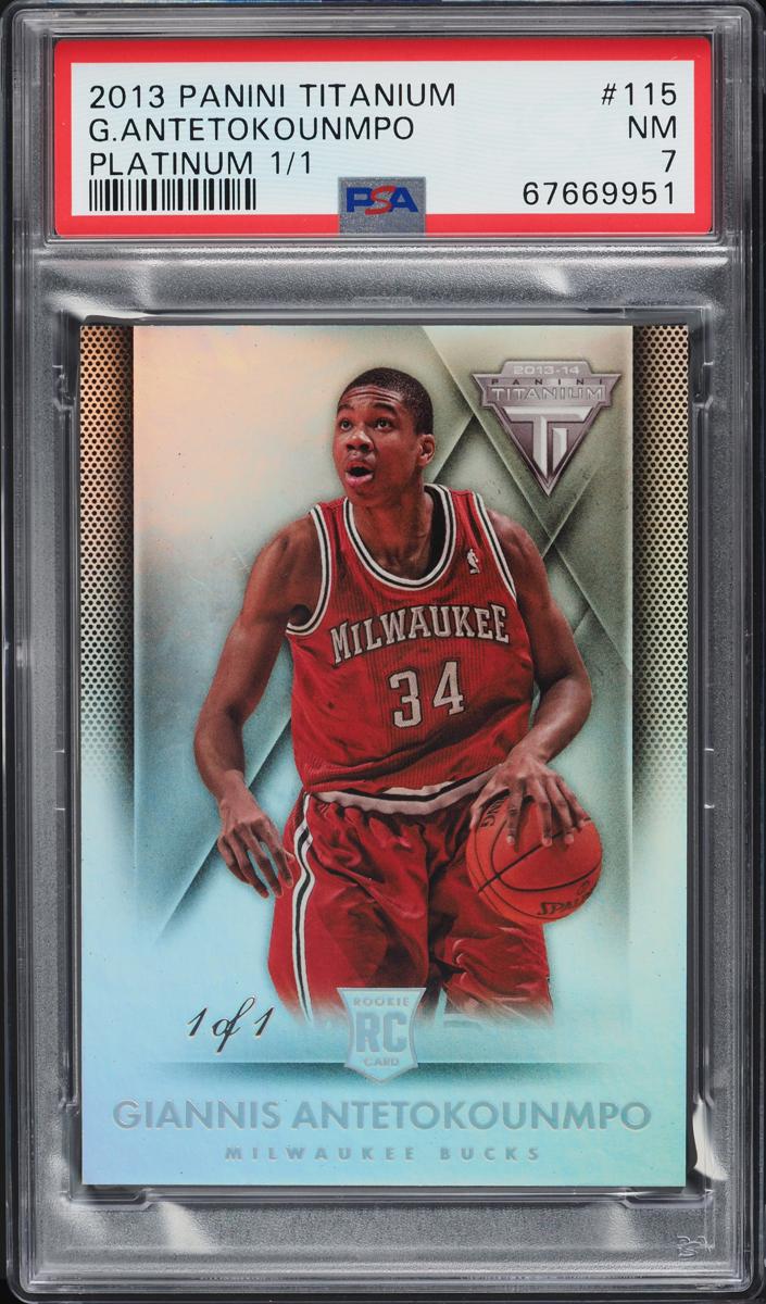 2013 Panini Titanium Basketball Platinum Giannis Antetokounmpo #115 PSA 9