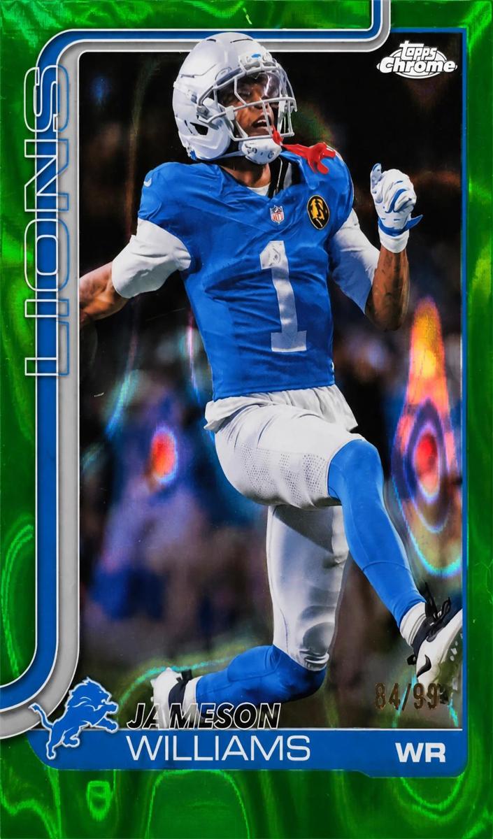 2025 Topps Chrome Football Green Lava Refractor Jameson Williams #97
