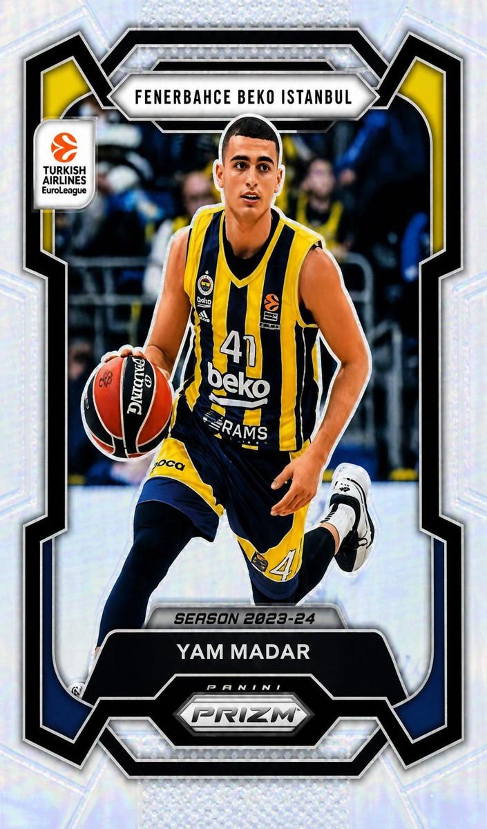 2023 Panini Prizm Turkish Airlines EuroLeague Basketball Silver Yam Madar #123