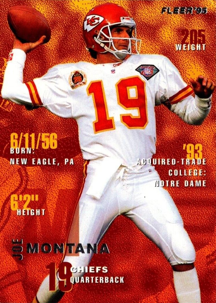 1995 Fleer Football Joe Montana #183