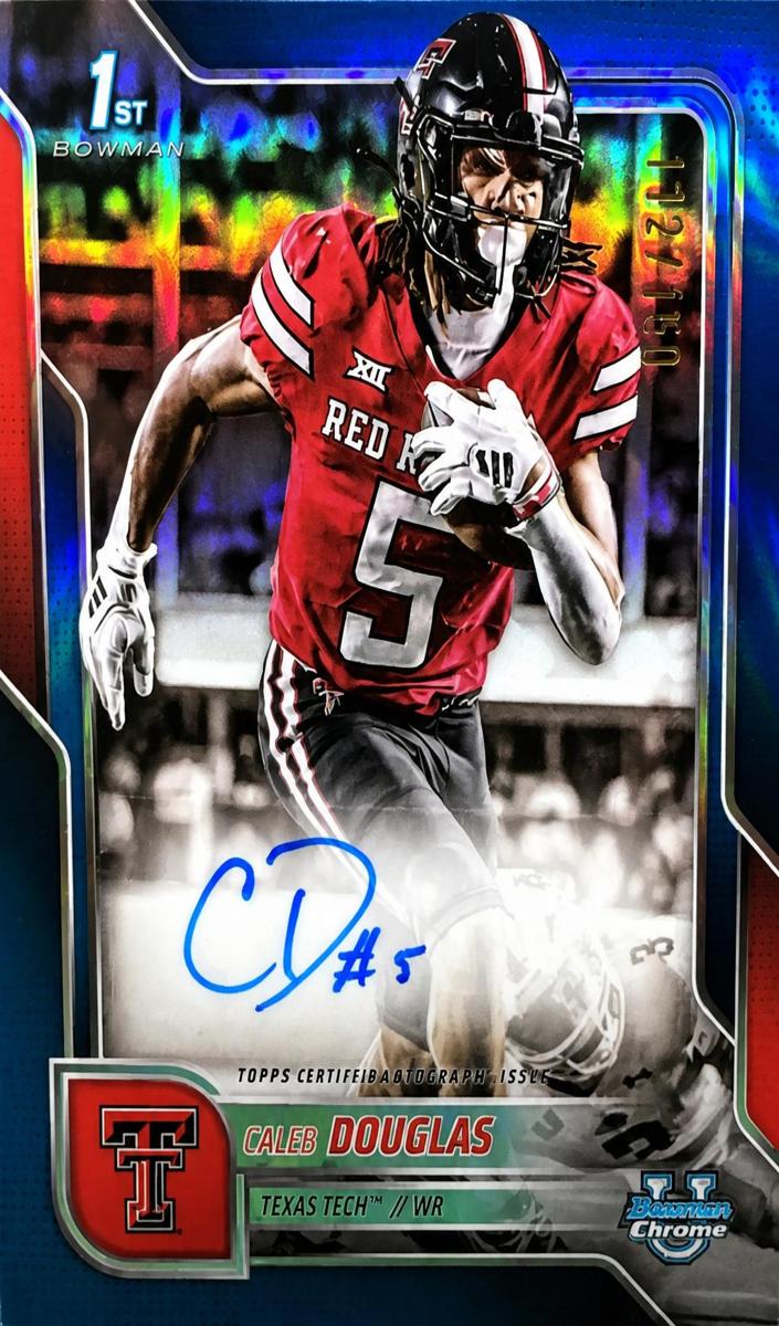 2025 Bowman Chrome University Football Blue Refractor Caleb Douglas #BCA-CD