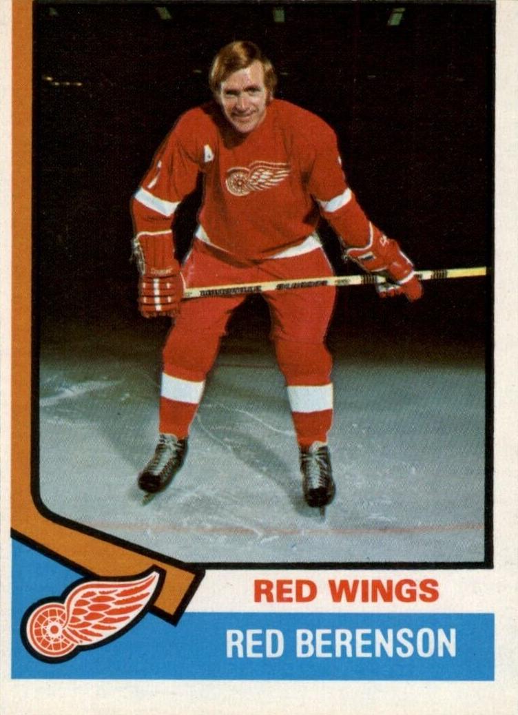 1974 O-Pee-Chee Hockey Red Berenson #19 PSA 8