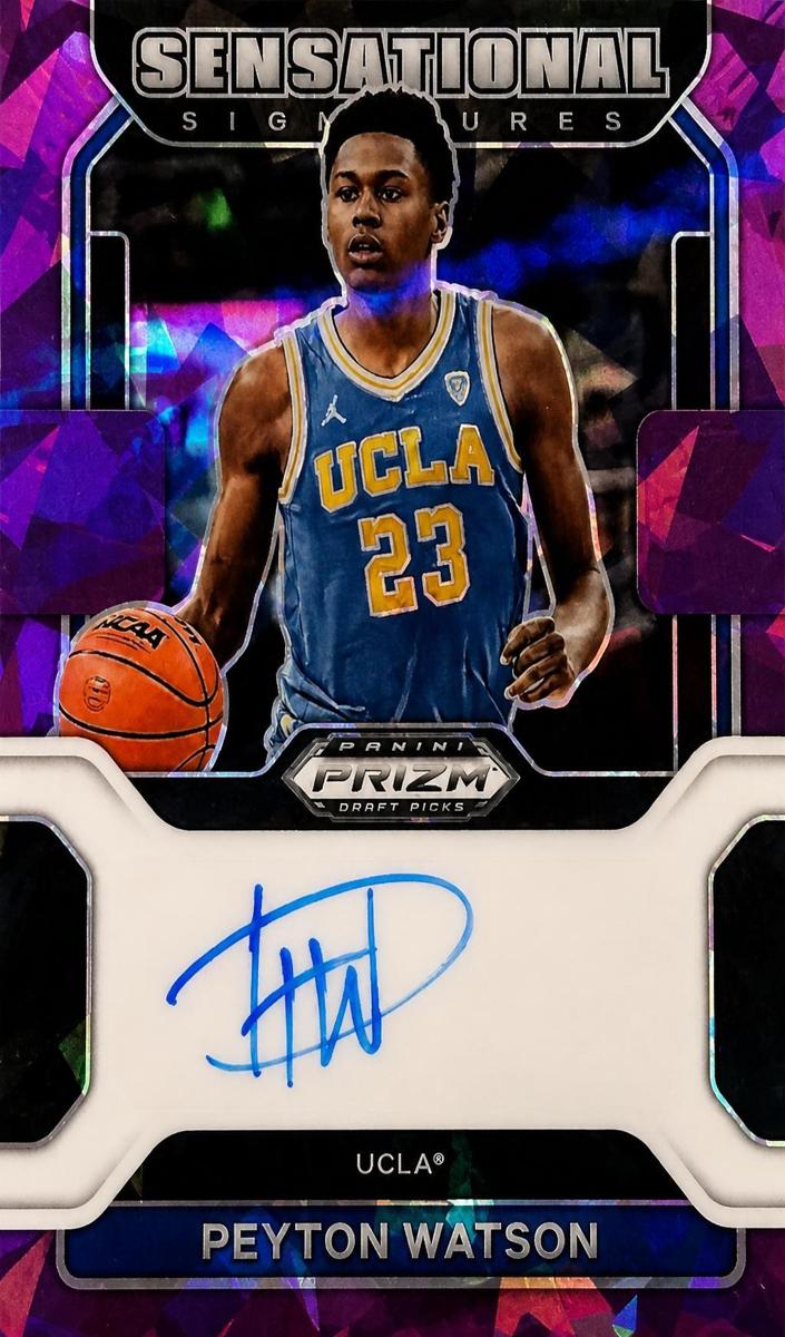 2022 Panini Prizm Draft Picks Basketball Purple Ice Peyton Watson #DP-PWA
