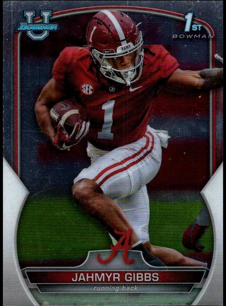 2022 Bowman Chrome University Football Jahmyr Gibbs #82 SGC 9.5