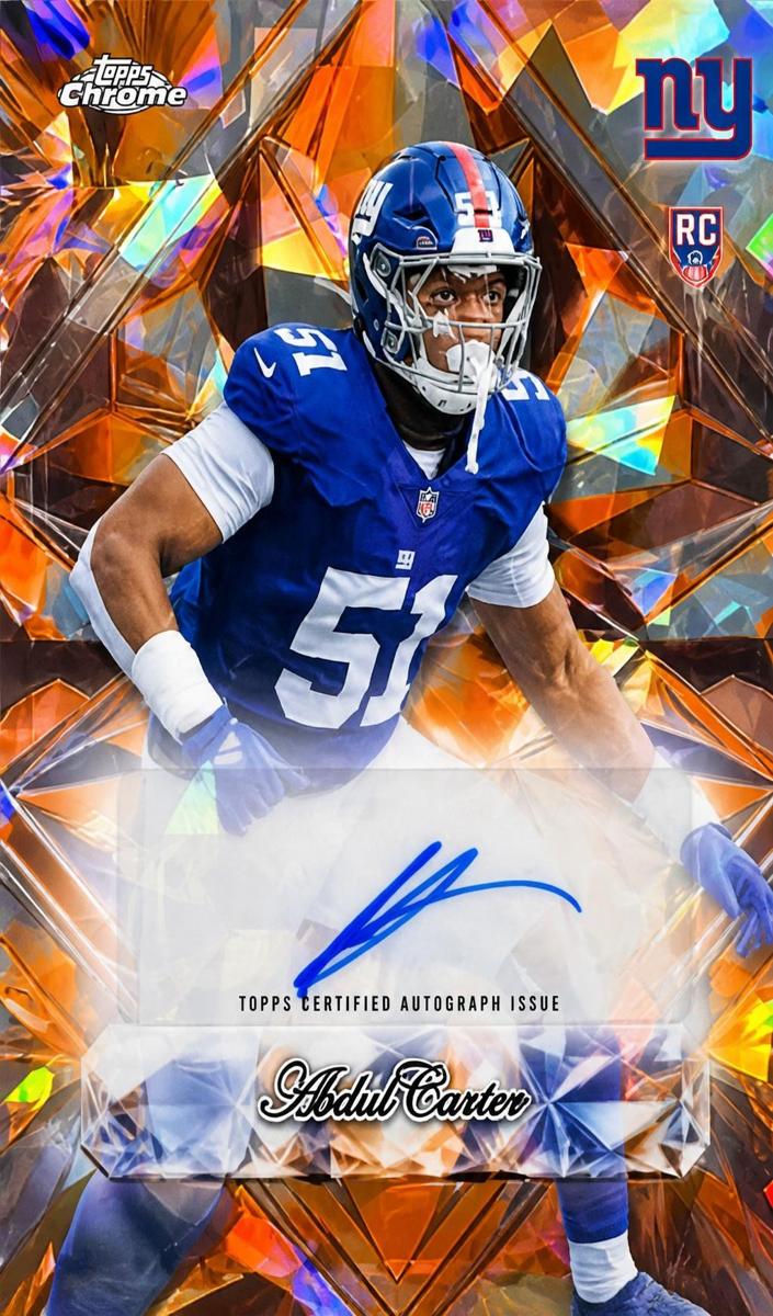 2025 Topps Chrome Sapphire Football Orange Abdul Carter #SSA-AC
