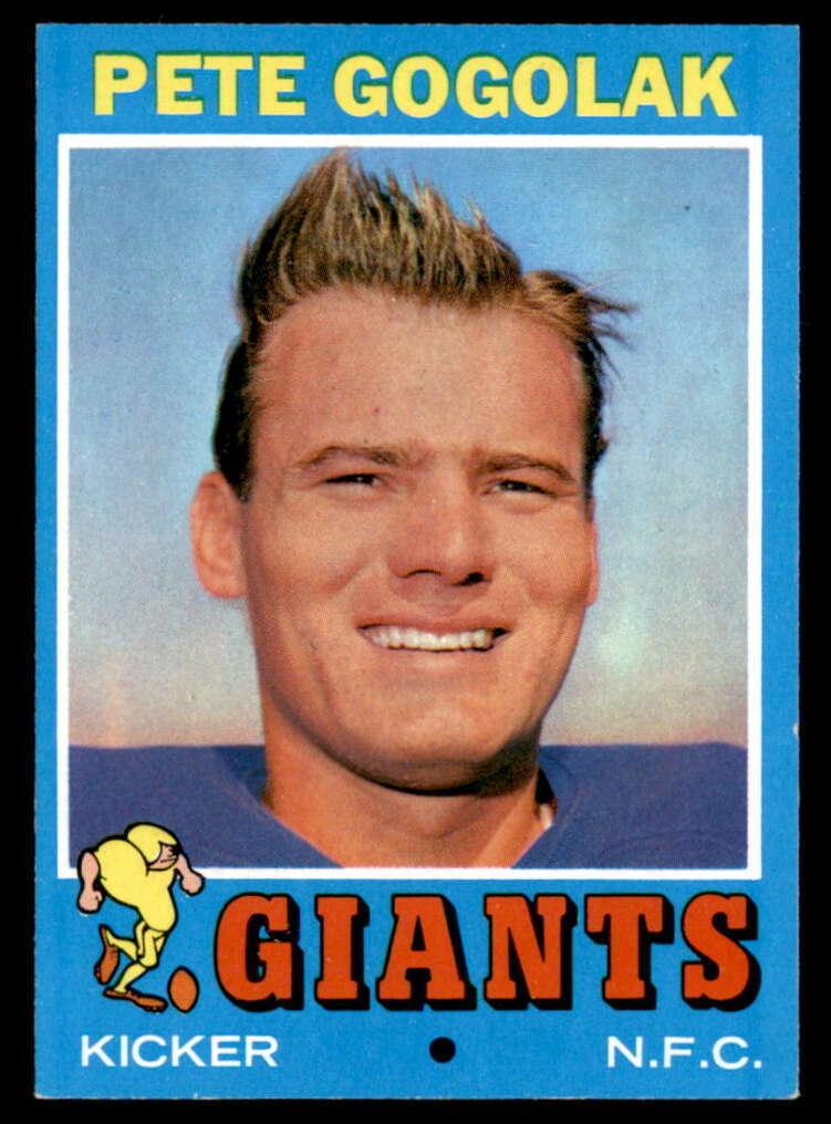 1971 Topps Football Pete Gogolak #167 PSA 8