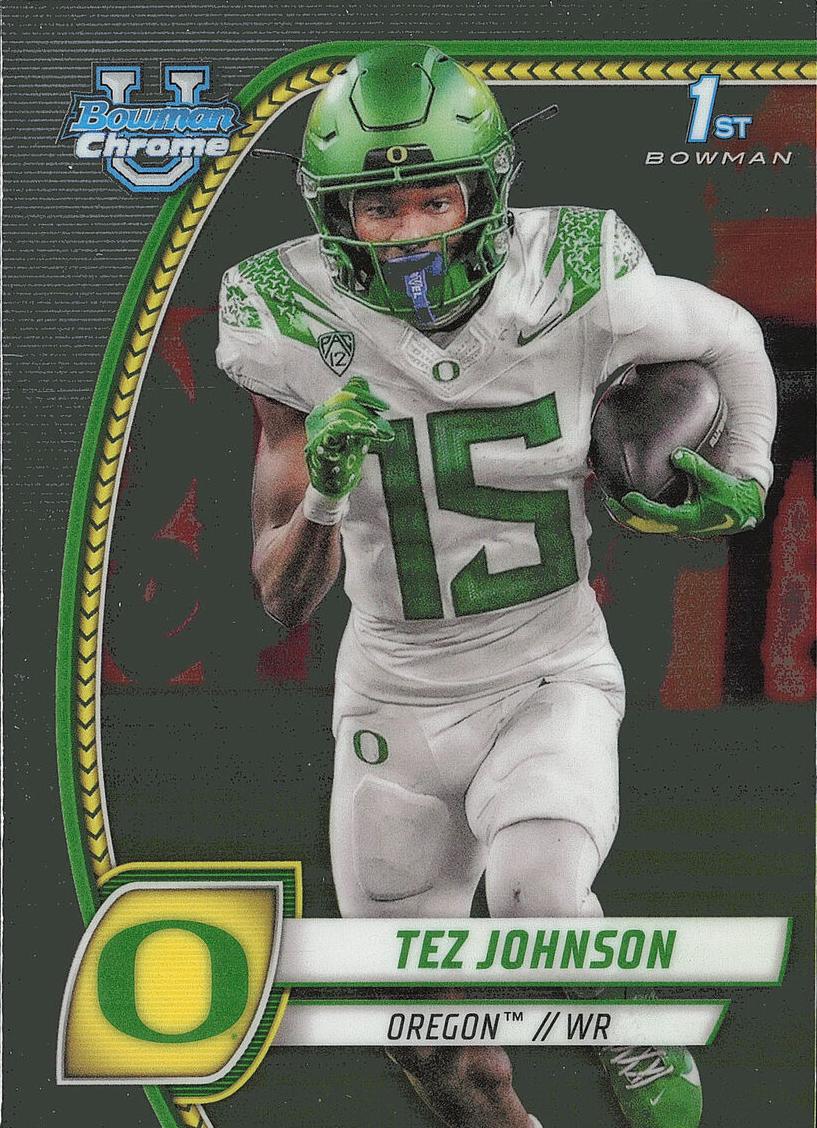 2024 Bowman Chrome University Football Tez Johnson #171 PSA 10