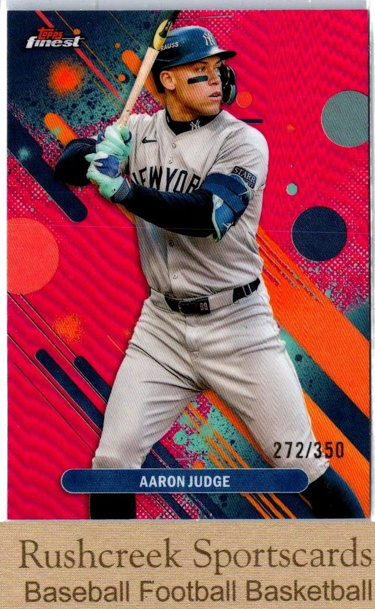2025 Topps Finest Baseball Magenta Refractor Aaron Judge #51