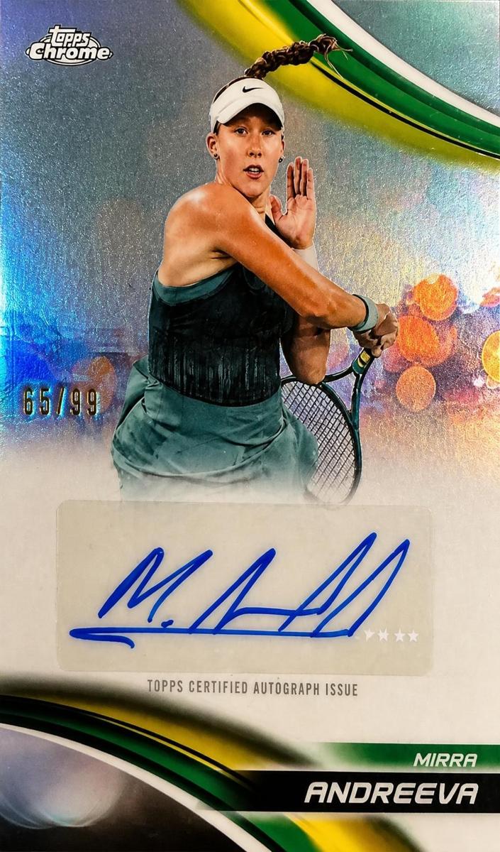 2025 Topps Chrome Tennis Refractor Mirra Andreeva #CA-MAA RAW Ungraded