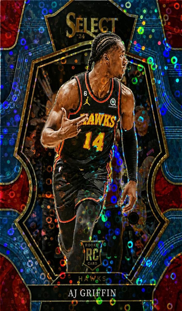 2022 Panini Select Basketball Light Blue Disco AJ Griffin #198