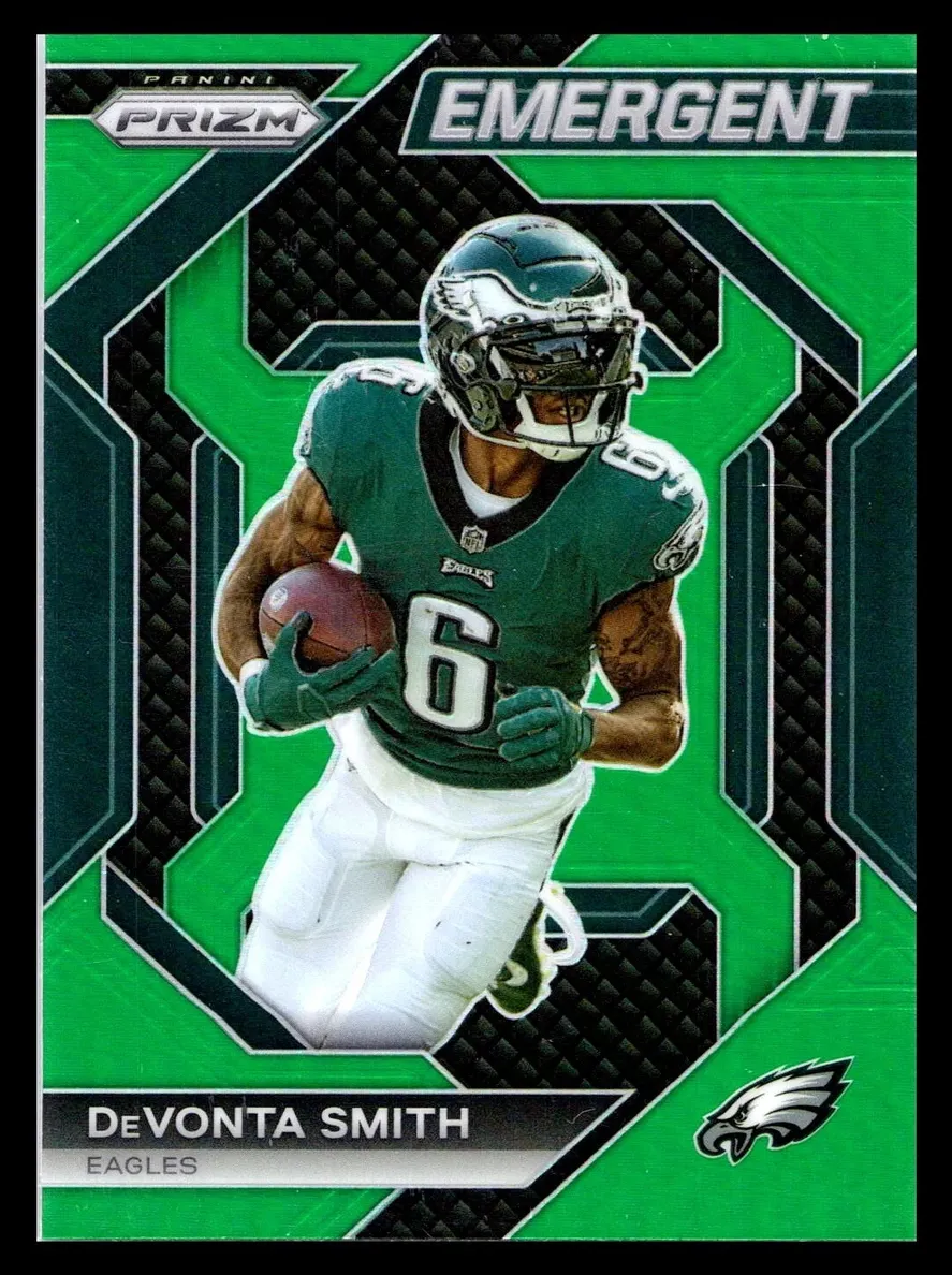 2023 Panini Prizm Football Green DeVonta Smith #H-11 PSA 10