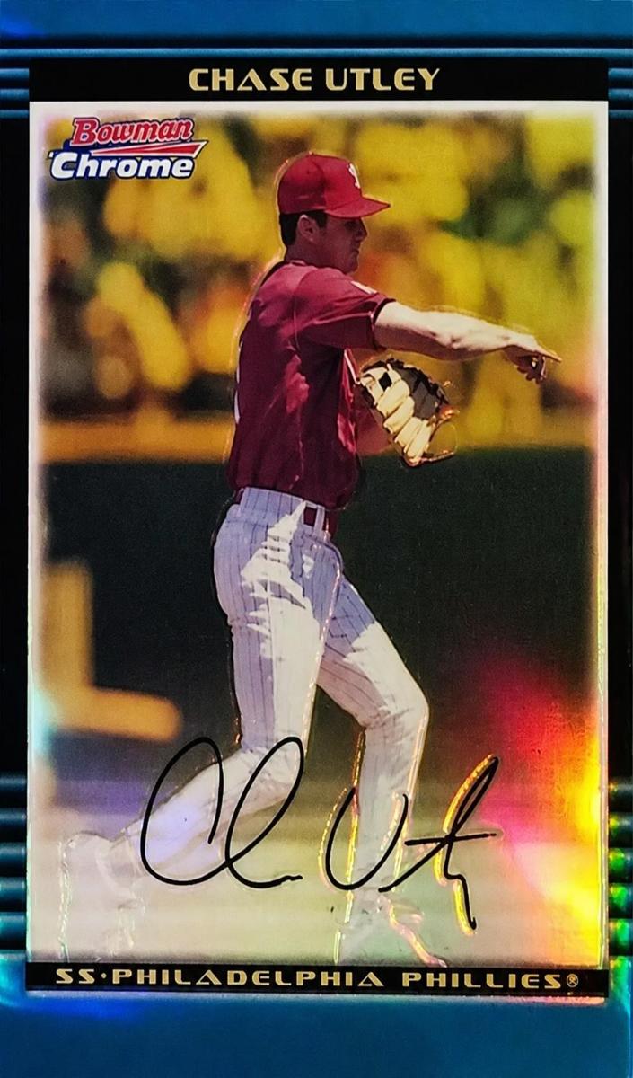 2002 Bowman Chrome Baseball Gold Refractor Chase Utley #241
