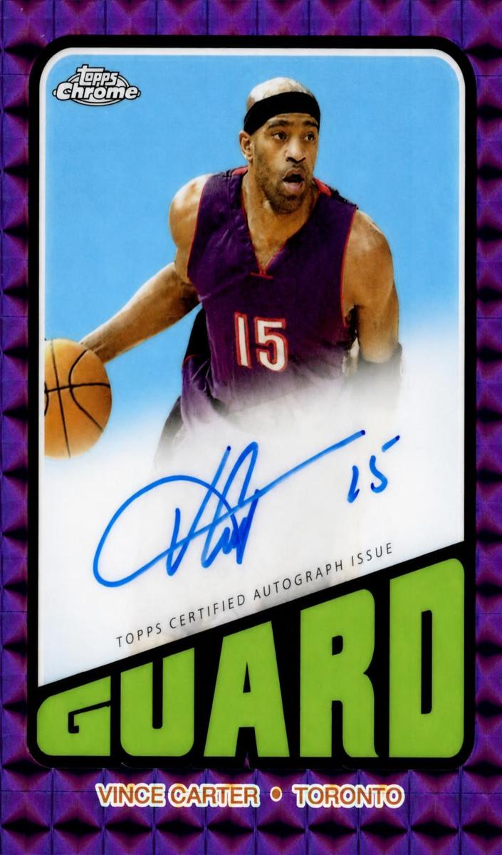 2023 Topps Chrome Basketball Refractor Vince Carter #TA-VC PSA 9