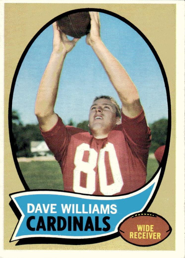 1970 Topps Football Dave Williams #208 PSA 8