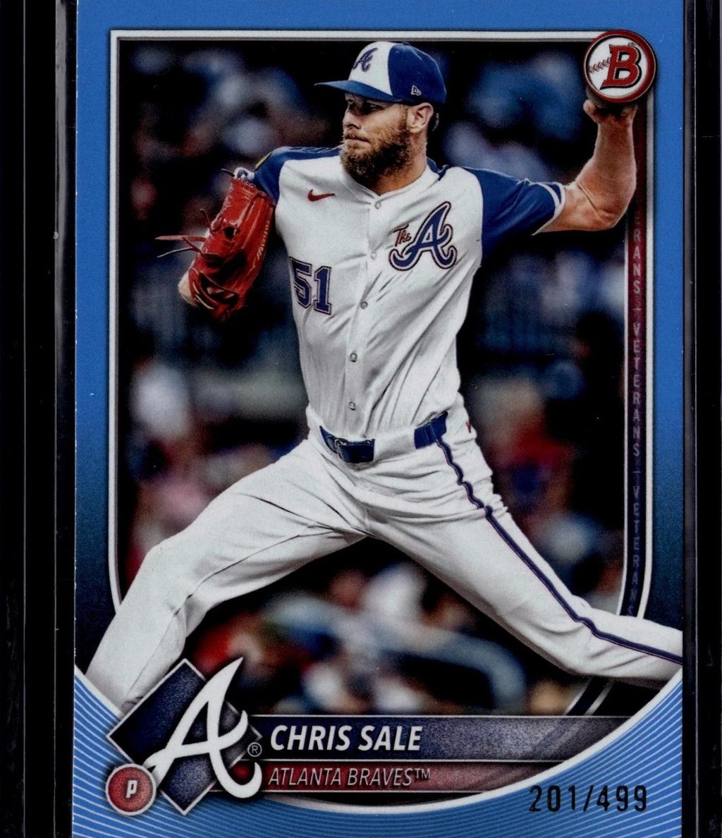 2025 Bowman Baseball Sky Blue Border Chris Sale #82