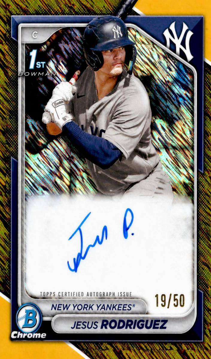 2024 Bowman Chrome Prospects Baseball Gold Shimmer Jesus Rodriguez #CPA-JR