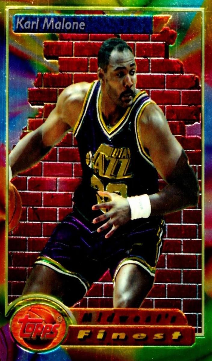 1993 Topps Finest Basketball Karl Malone #112 PSA 10