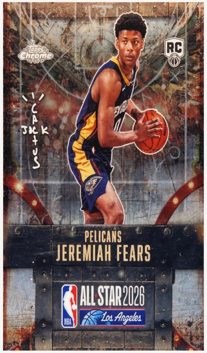 2025 Topps Chrome Cactus Jack X NBA All-Star Game Basketball Jeremiah Fears #67 PSA 9