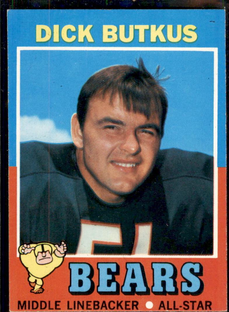 1971 Topps Football Dick Butkus #25 PSA 8