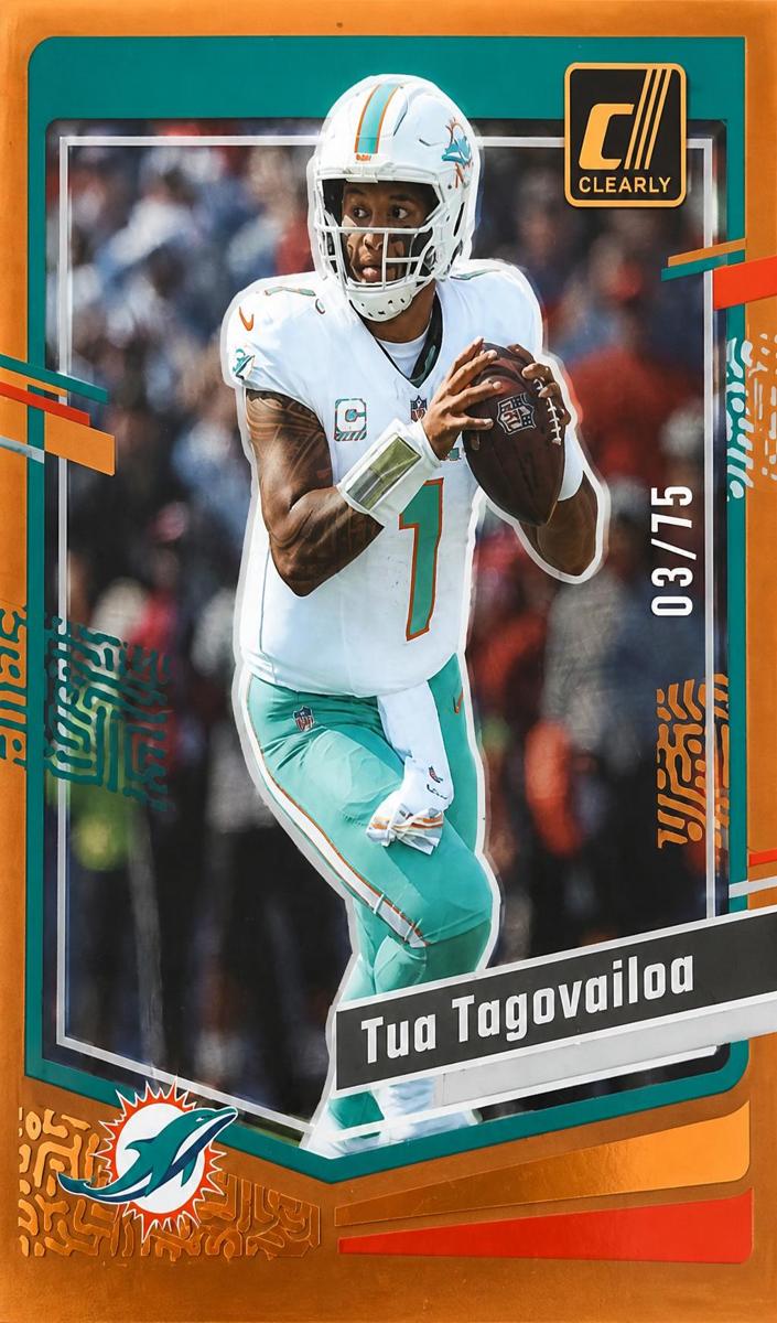 2023 Panini Clearly Donruss Football Orange Tua Tagovailoa #31
