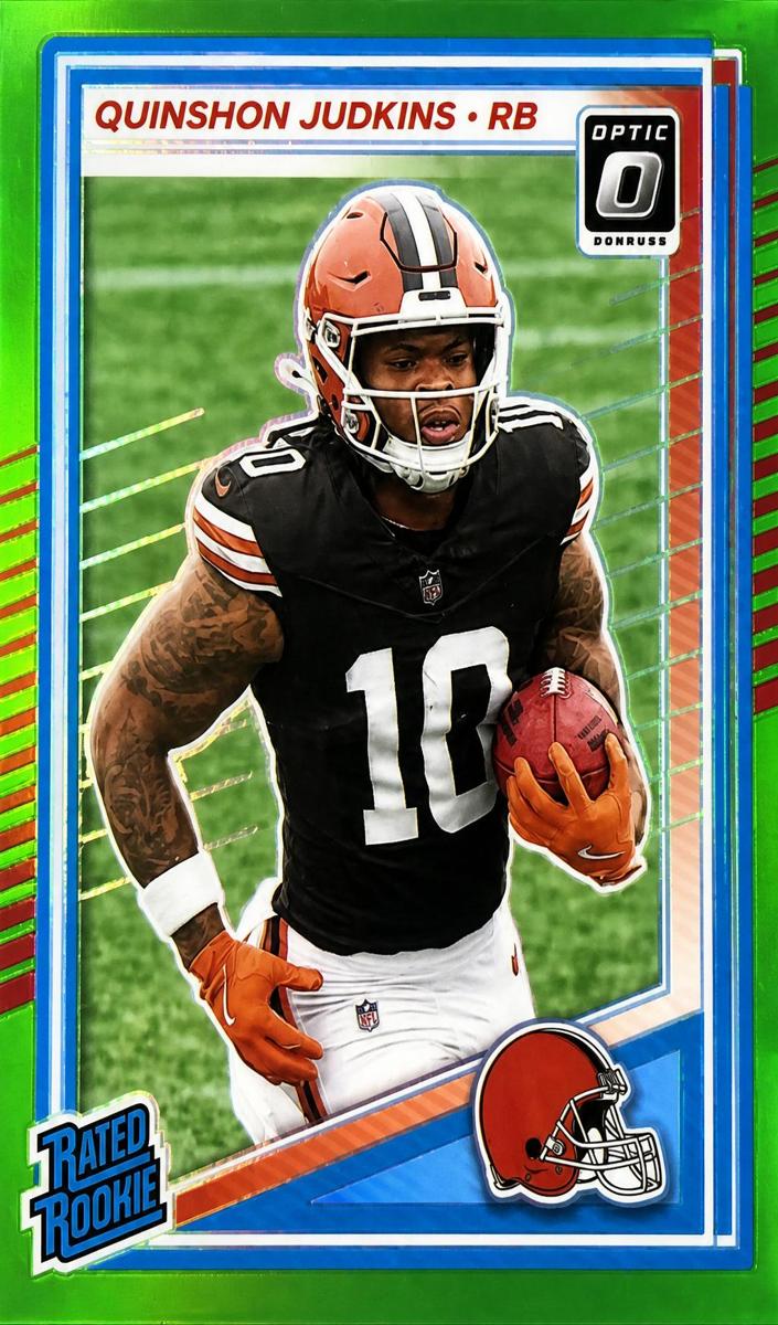 2025 Donruss Optic Football Neon Green Quinshon Judkins #252